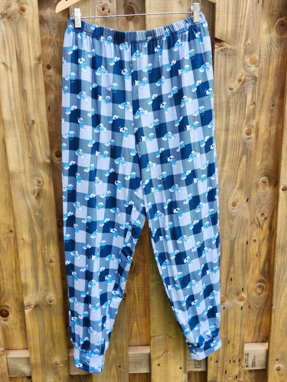 FUN The Smurfs Lounge Pants Size Large Women's Pajamas SLEEPY SMURF